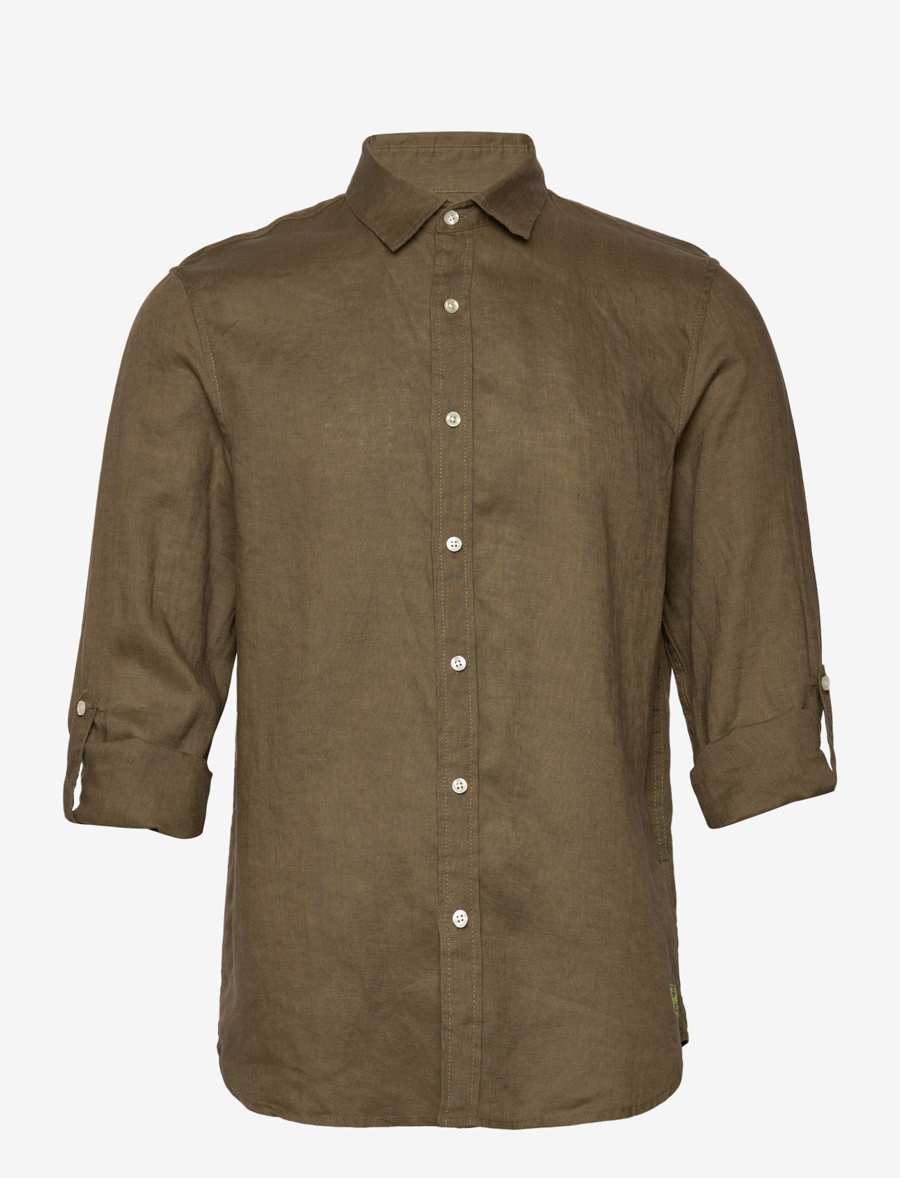 Scotch & Soda - Seasonal Core - Regular Fit Linen Shirt - linneskjortor - classic green - 2