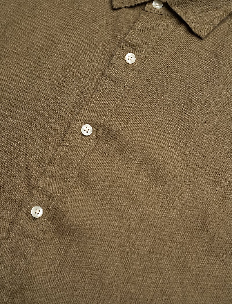 Scotch & Soda - Seasonal Core - Regular Fit Linen Shirt - linneskjortor - classic green - 4