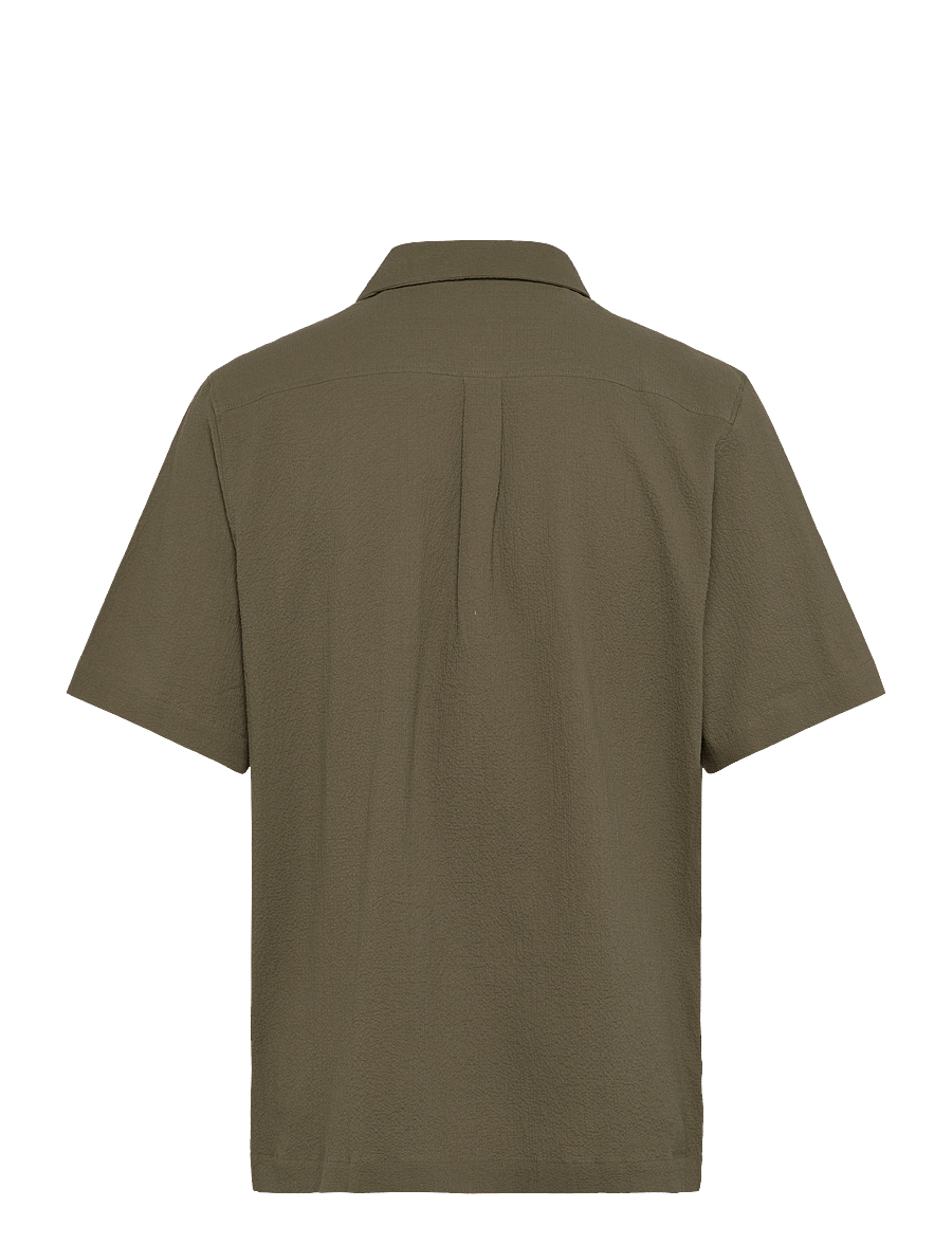 Scotch & Soda - Relaxed Fit Short Sleeve Seersucker Shirt - polos à manches courtes - classic green - 1