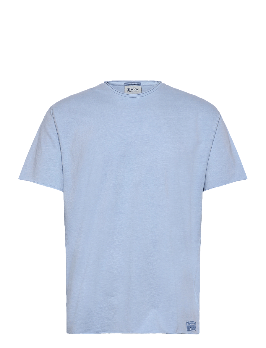Scotch & Soda - Raw Edge Relaxed Fit T-Shirt - spring blue - 0