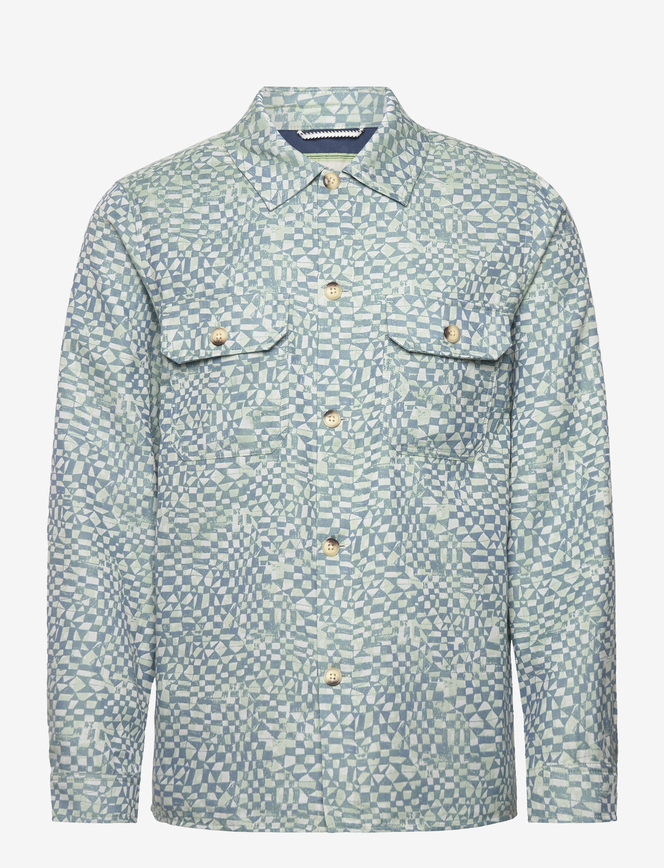 Scotch & Soda - Lightweight jacquard overshirt - overshirts - luna ditsy green aop - 0