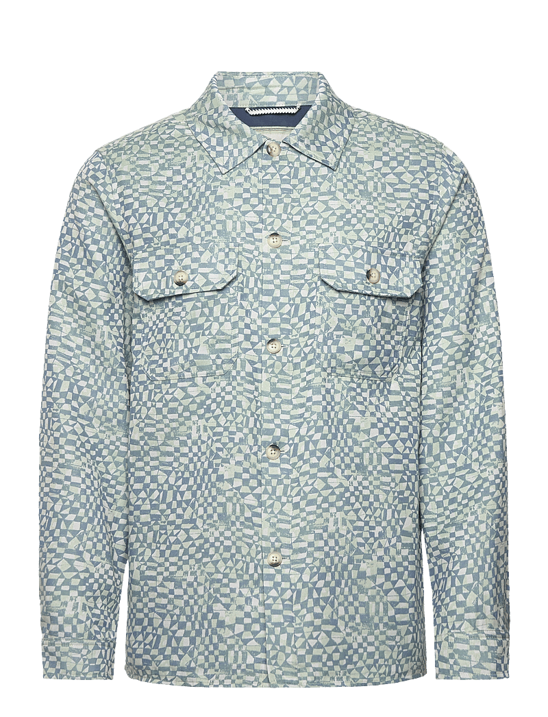 Scotch & Soda - Lightweight jacquard overshirt - overshirts - luna ditsy green aop - 0