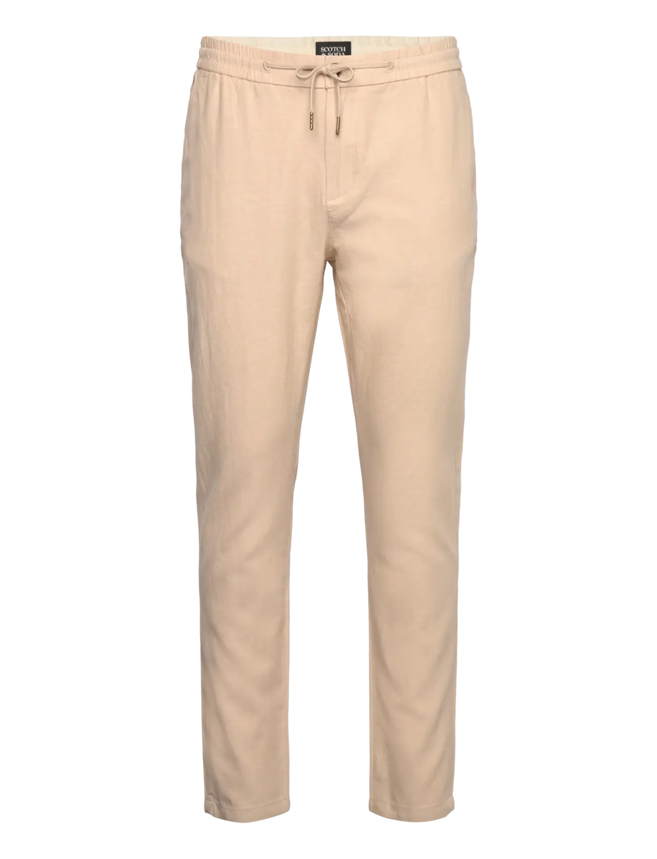 SCOTCH & SODA Seasonal Core - Warren Baumwolle-Linen Twill Jogger Beige - 28x32 - Herren