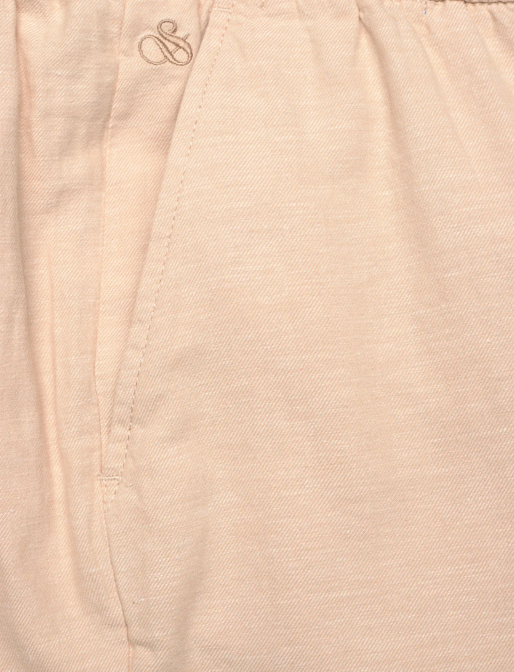 Scotch & Soda - Seasonal core - Warren cotton-linen twill jogger - leinenhosen - soft camel - 2