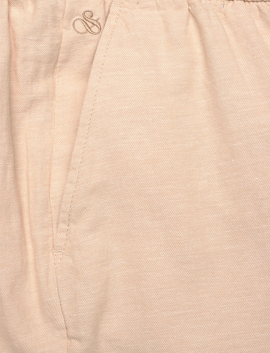 Scotch & Soda - Seasonal core - Warren cotton-linen twill jogger - soft camel - 2
