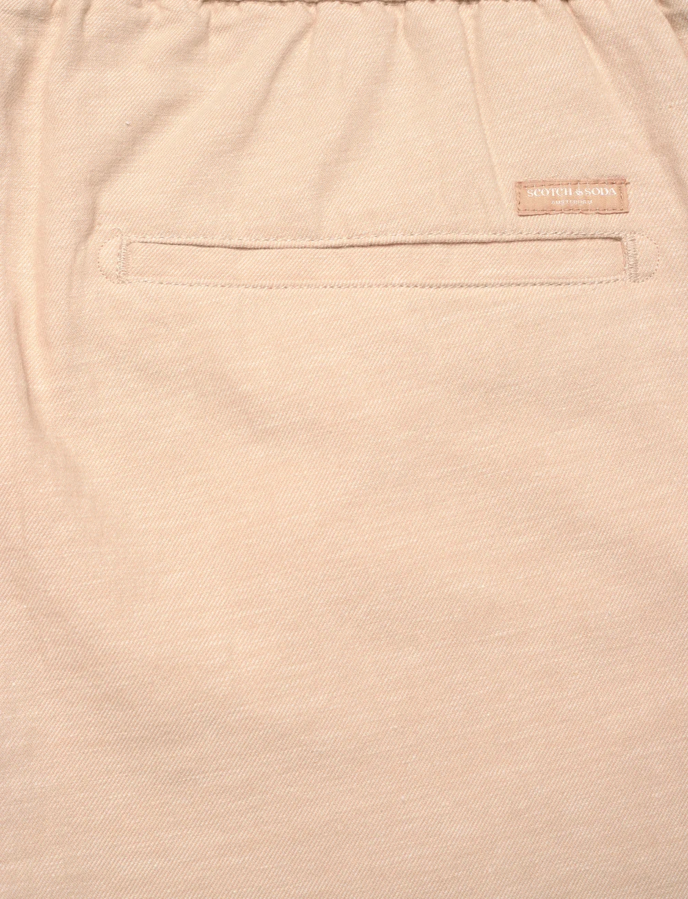 Scotch & Soda - Seasonal core - Warren cotton-linen twill jogger - leinenhosen - soft camel - 4