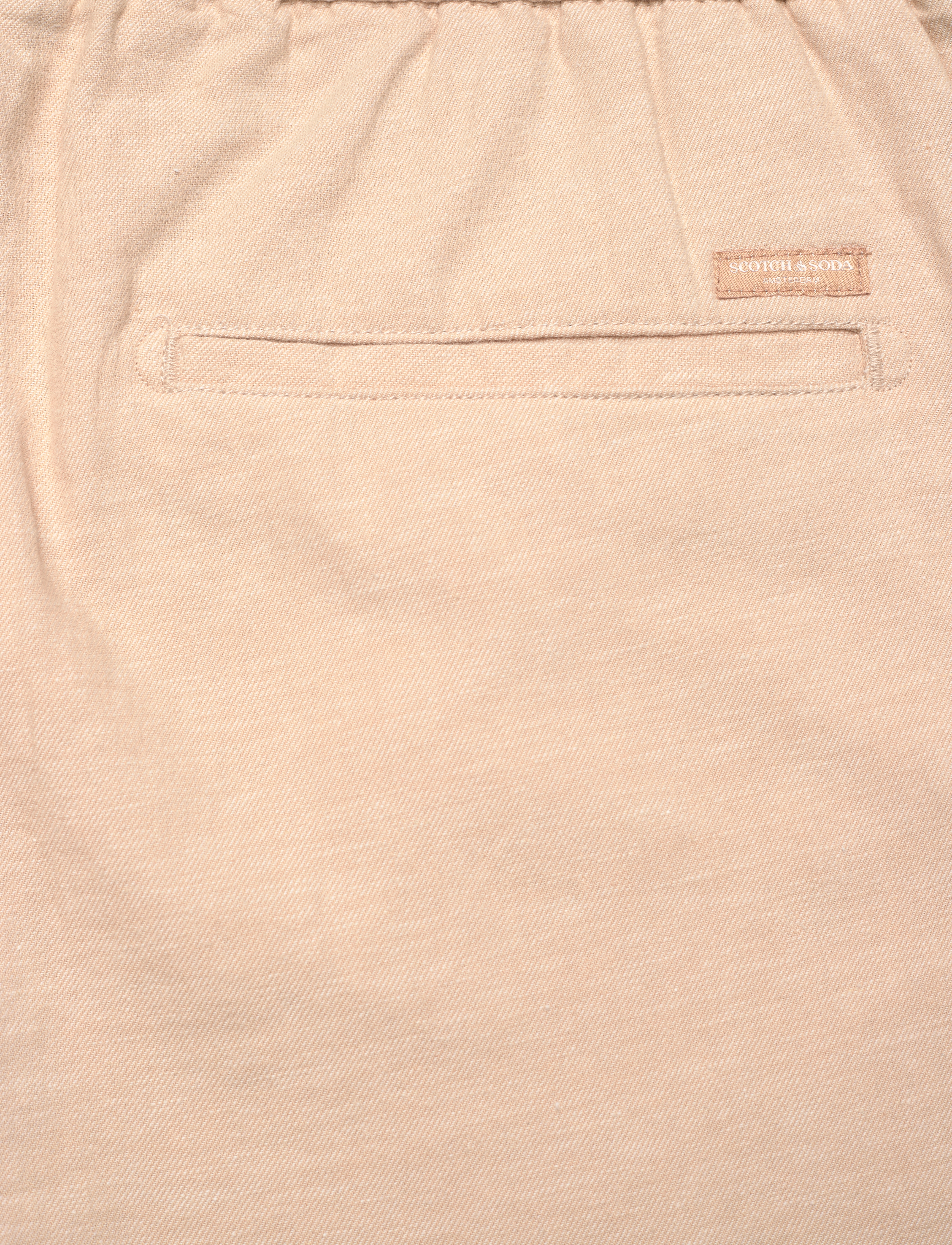 Scotch & Soda - Seasonal core - Warren cotton-linen twill jogger - soft camel - 4