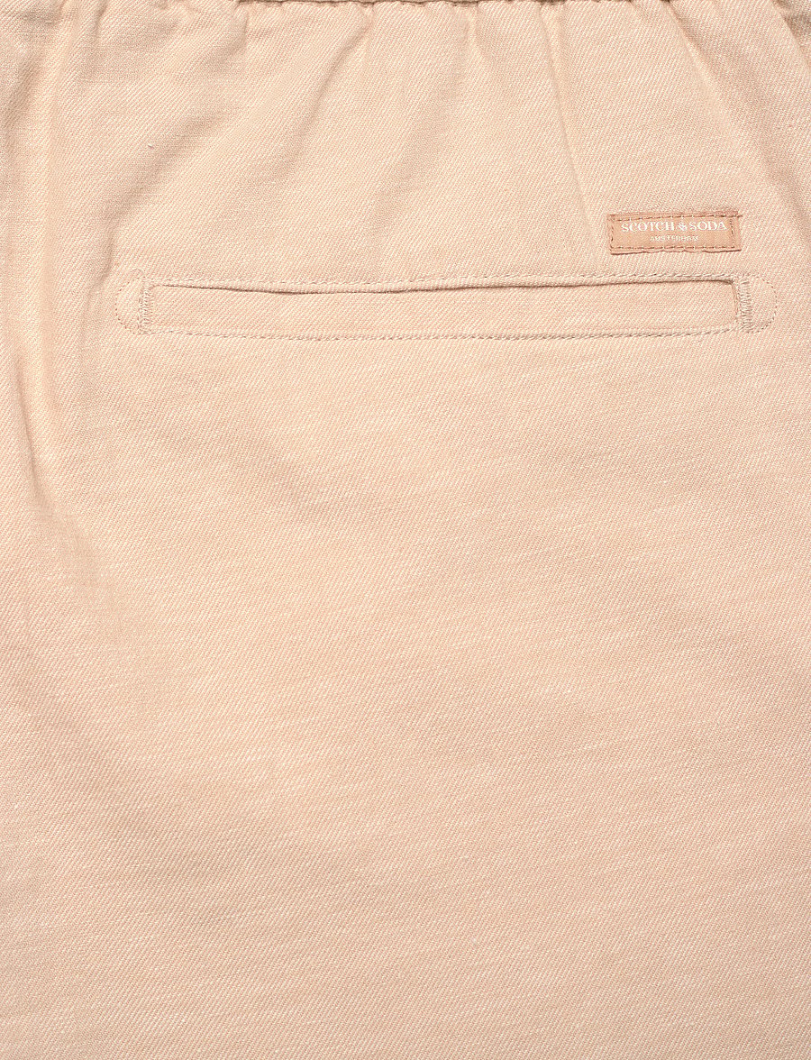Scotch & Soda - Seasonal core - Warren cotton-linen twill jogger - soft camel - 4