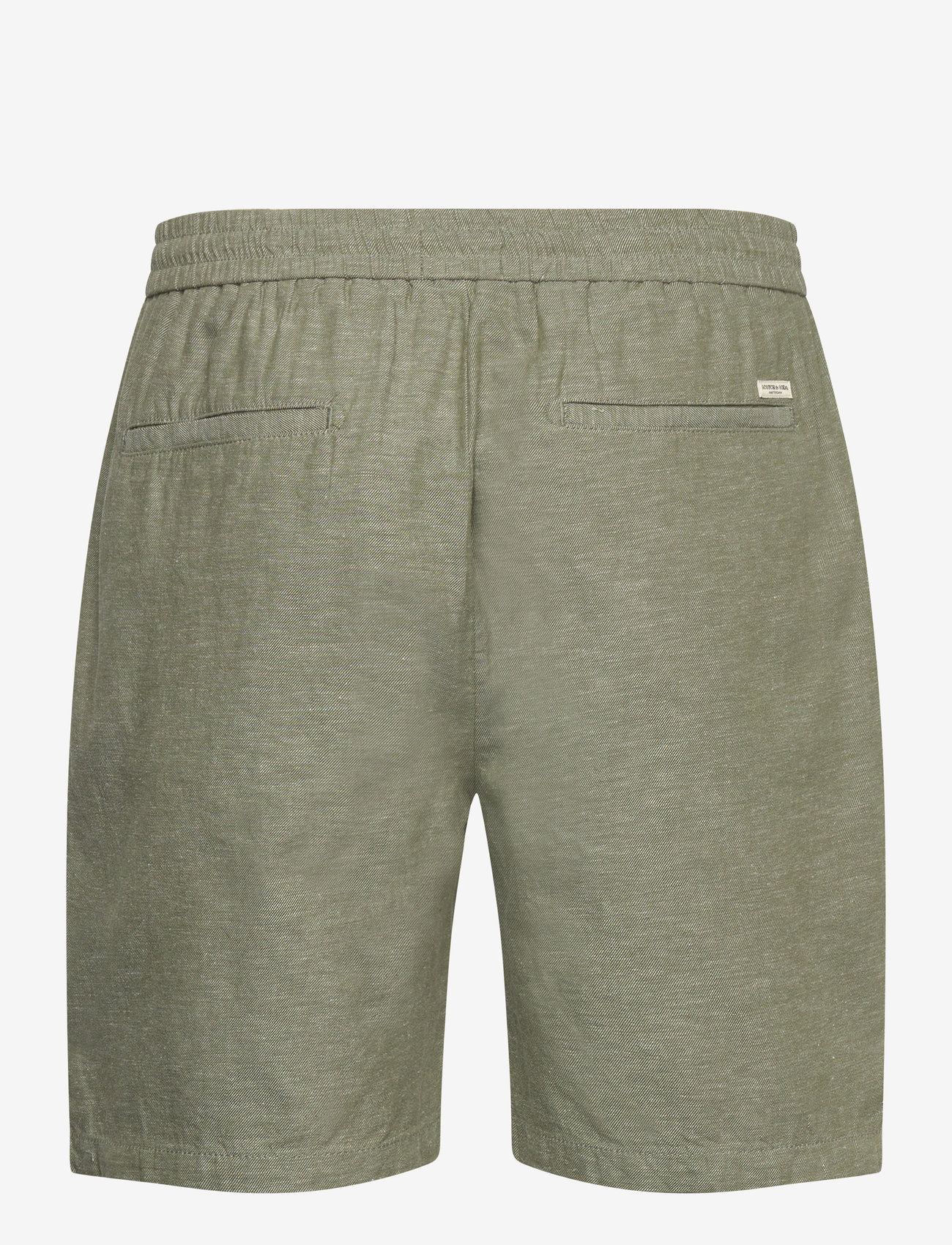 Scotch & Soda - Seasonal core - Fave cotton/linen twill bermuda - linneshorts - army - 1