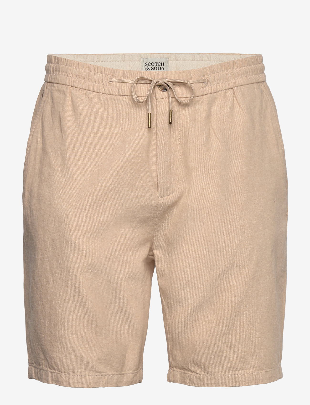 Scotch & Soda - Seasonal core - Fave cotton/linen twill bermuda - hørshorts - soft camel - 0