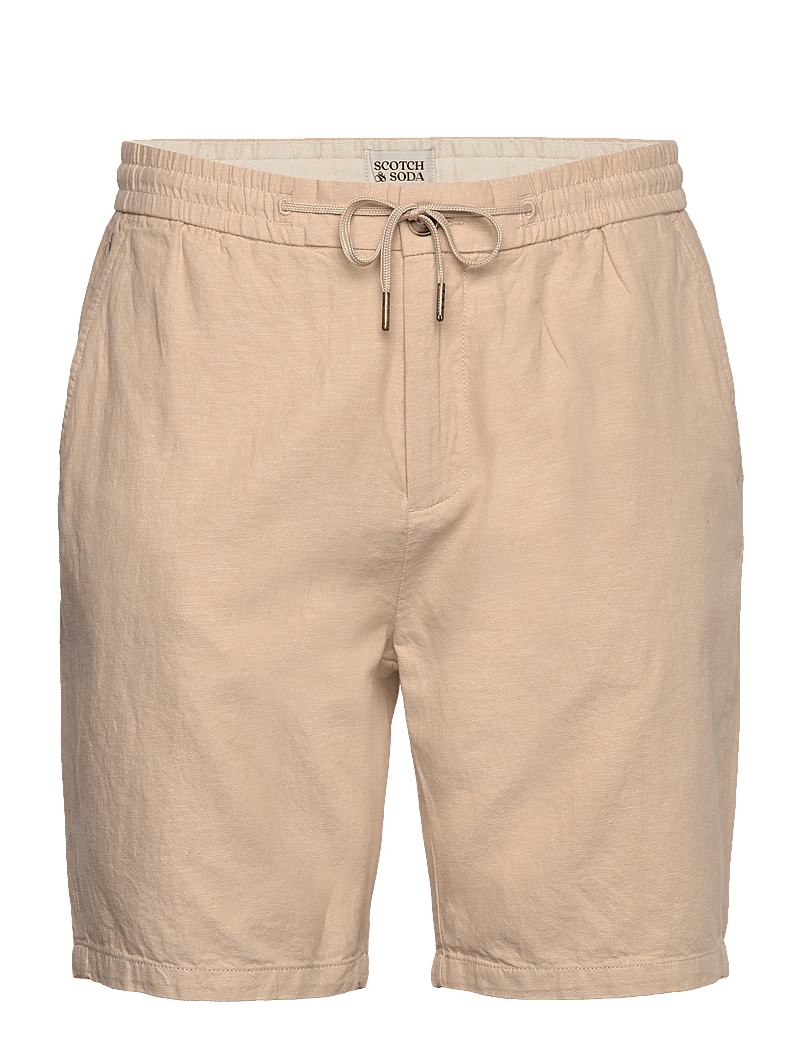 Scotch & Soda - Seasonal core - Fave cotton/linen twill bermuda - hørshorts - soft camel - 0