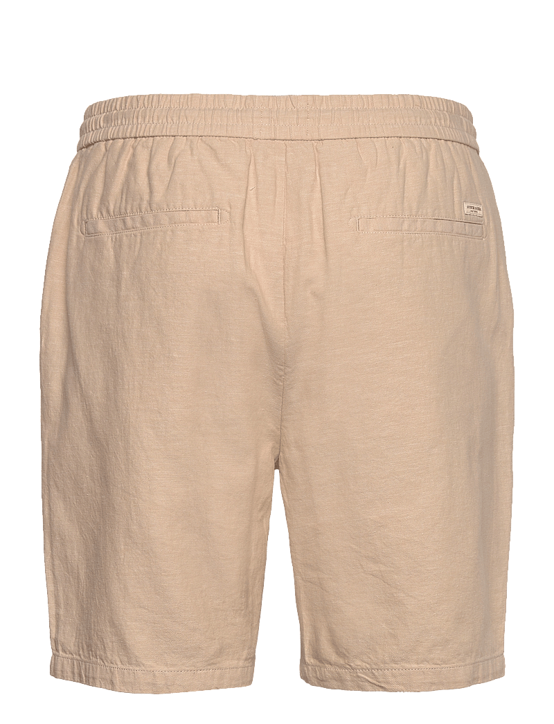Scotch & Soda - Seasonal core - Fave cotton/linen twill bermuda - hørshorts - soft camel - 1