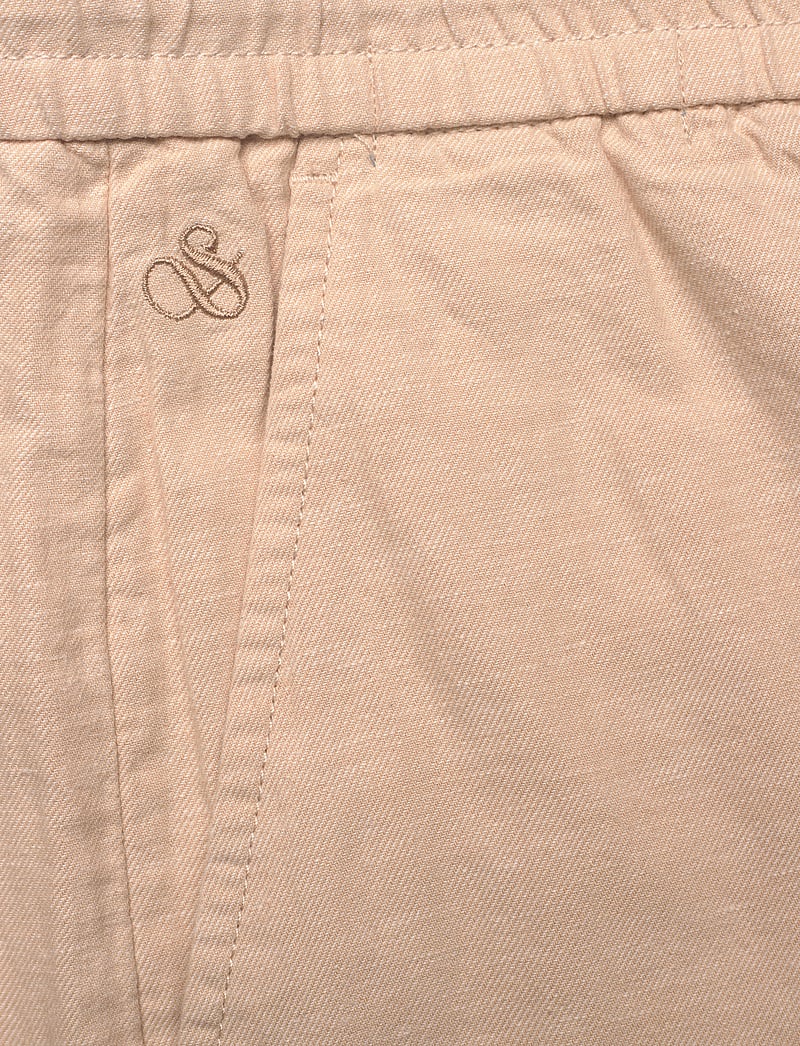 Scotch & Soda - Seasonal core - Fave cotton/linen twill bermuda - hørshorts - soft camel - 2
