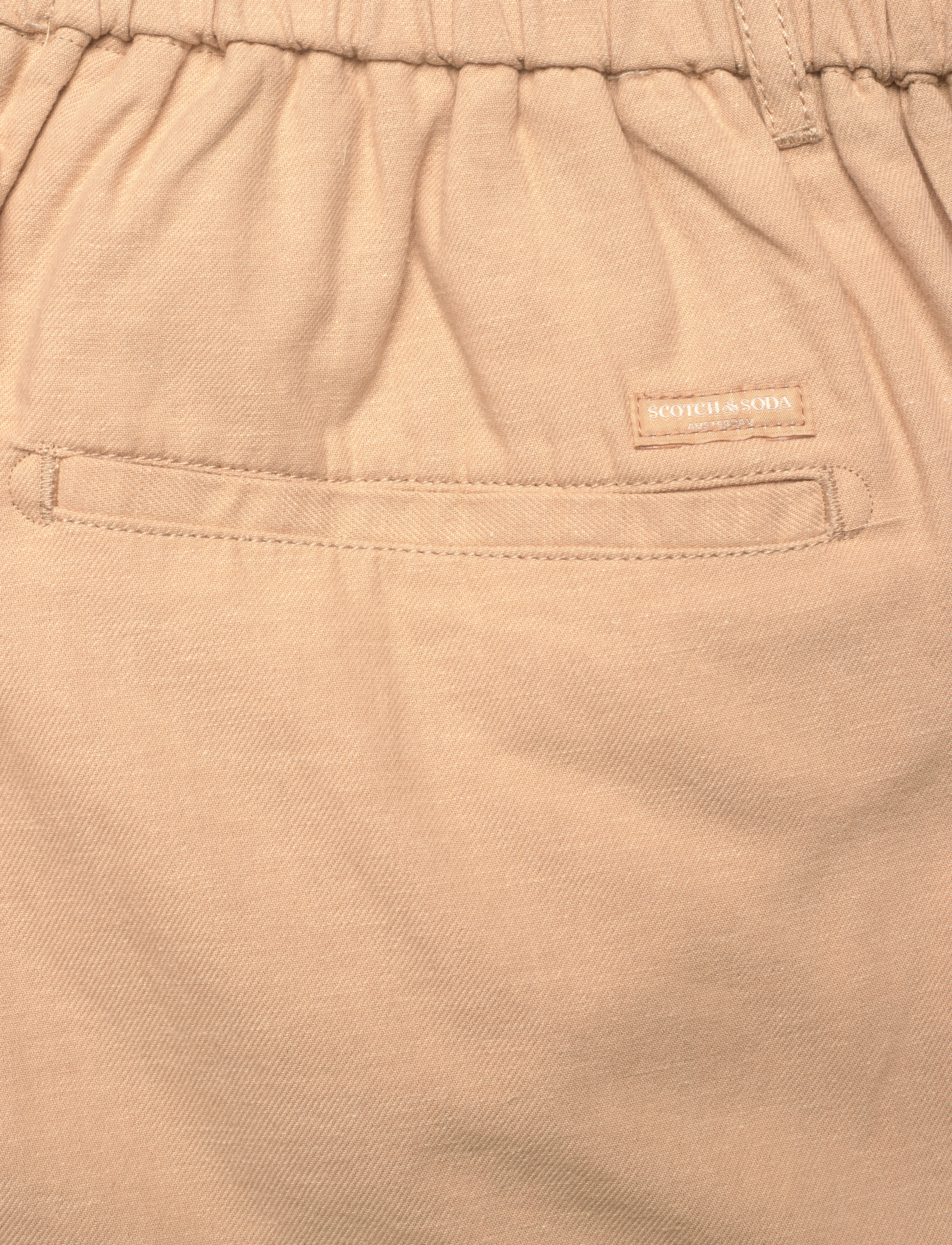 Scotch & Soda - Cotton-linen relaxed fit cargo short - soft camel - 4