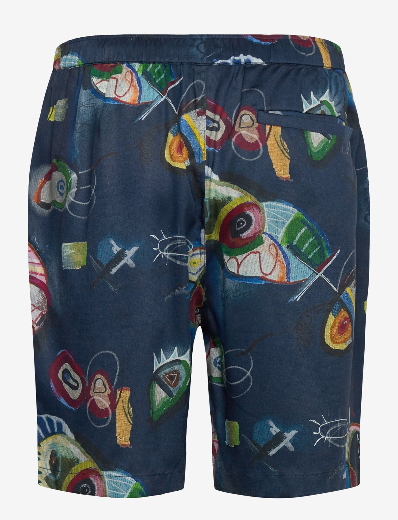 Scotch & Soda - Fave - relaxed fit printed tencel bermuda short - casual shorts - abstract island night aop - 1