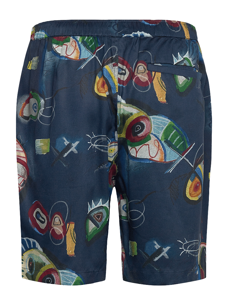 Scotch & Soda - Fave - relaxed fit printed tencel bermuda short - casual shorts - abstract island night aop - 1