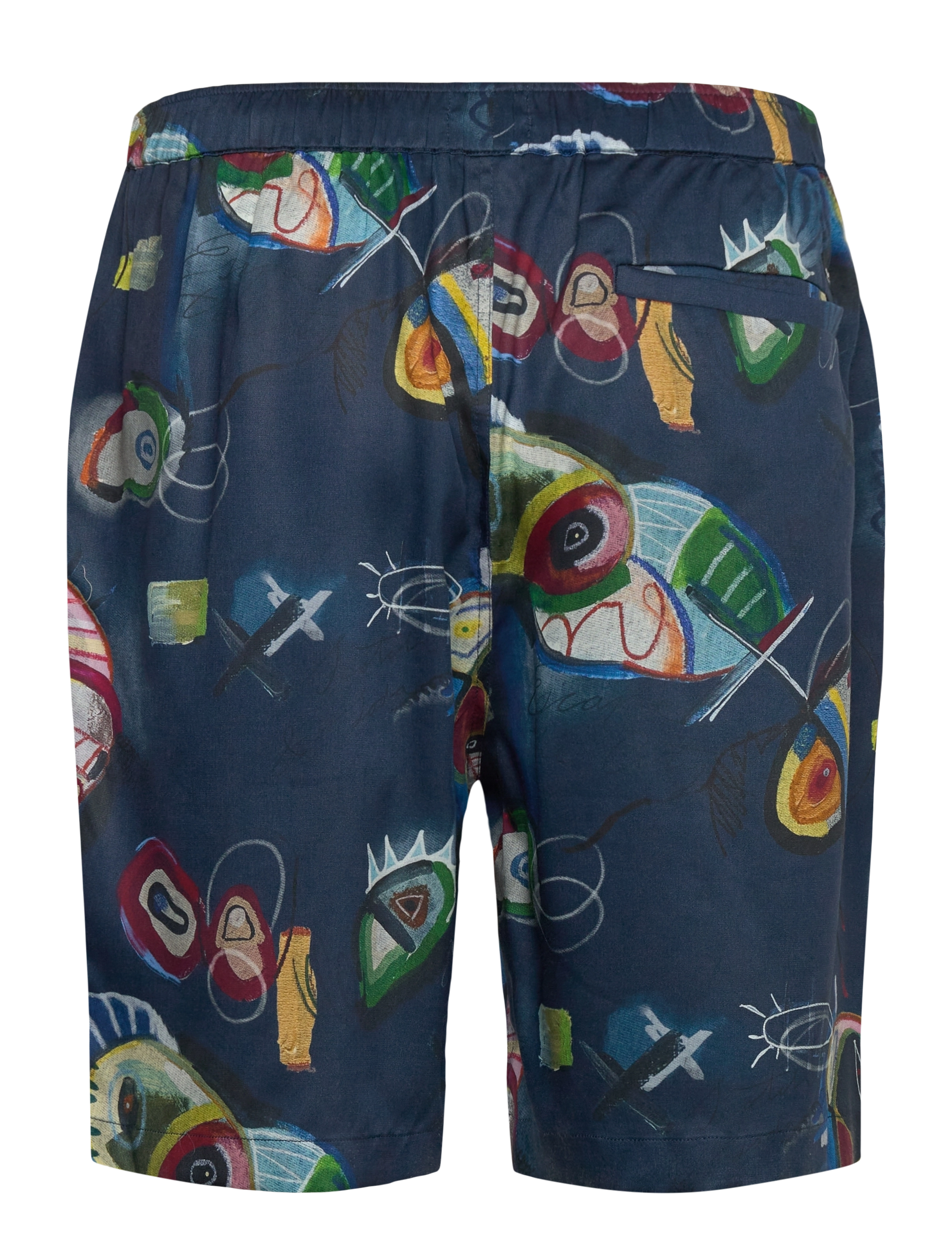 Scotch & Soda - Fave - relaxed fit printed tencel bermuda short - rennot shortsit - abstract island night aop - 1