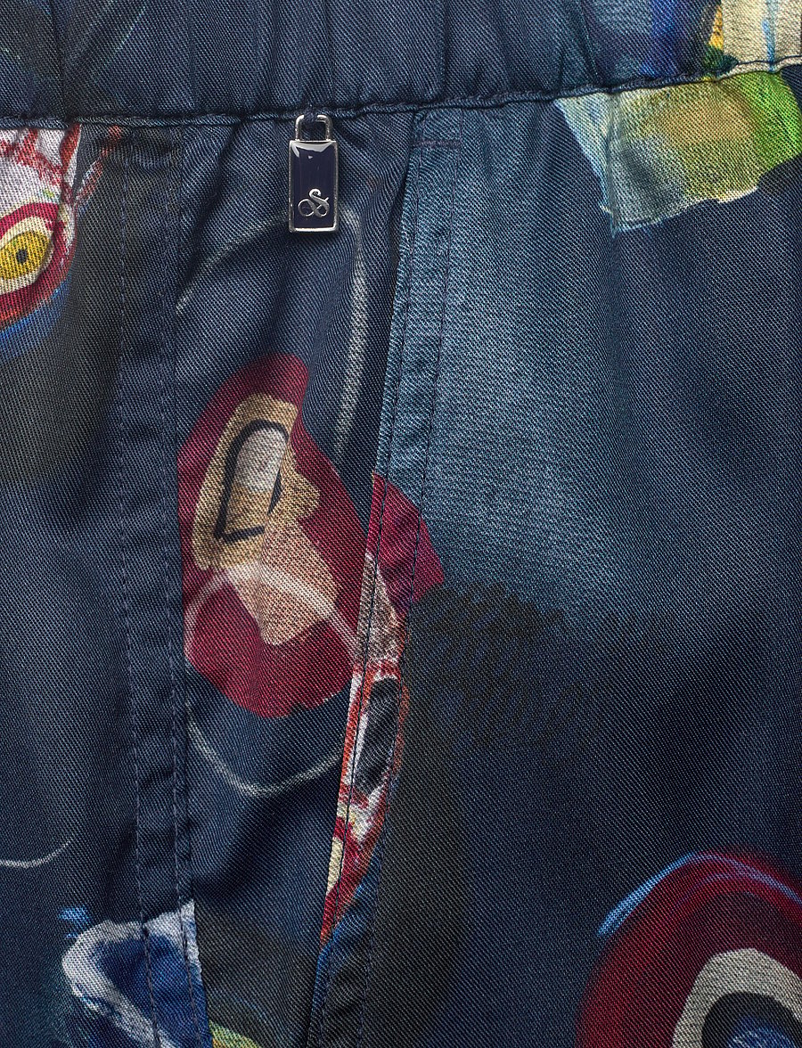 Scotch & Soda - Fave - relaxed fit printed tencel bermuda short - rennot shortsit - abstract island night aop - 2