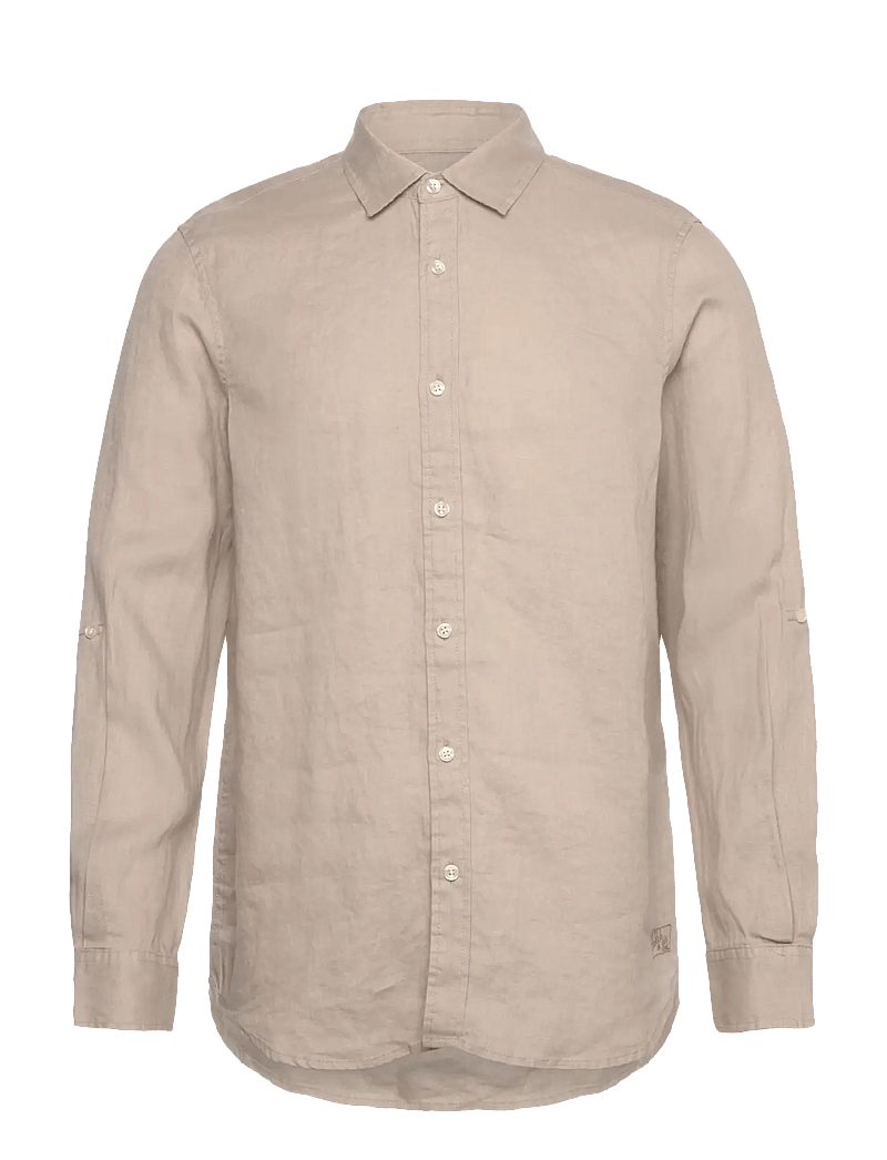 Scotch & Soda - Seasonal core - Regular fit linen shirt - leinenhemden - highway grey - 0