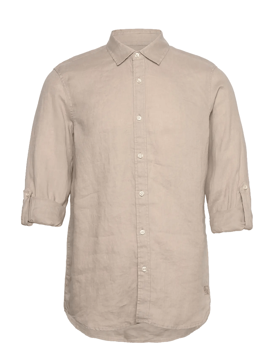 Scotch & Soda - Seasonal core - Regular fit linen shirt - chemises de lin - highway grey - 2