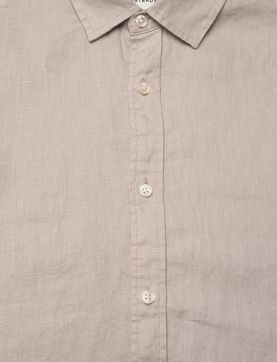 Scotch & Soda - Seasonal core - Regular fit linen shirt - chemises de lin - highway grey - 3