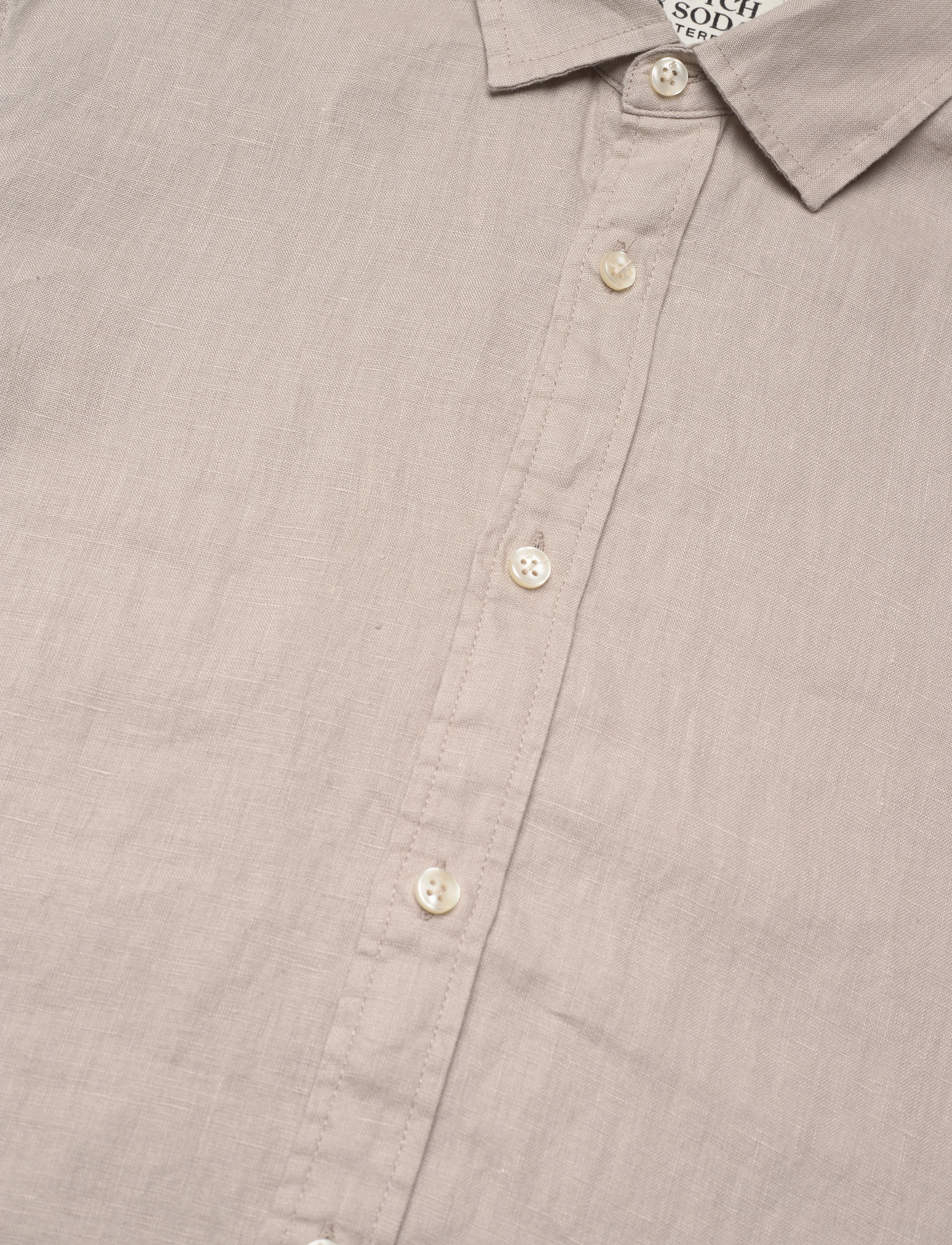 Scotch & Soda - Seasonal core - Regular fit linen shirt - chemises de lin - highway grey - 4