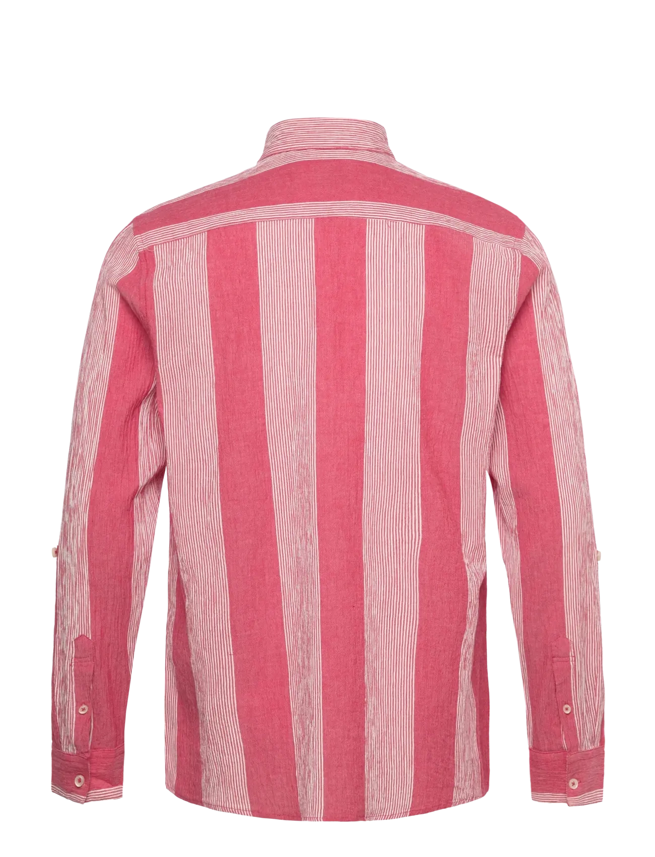 Scotch & Soda - Crinkled-stripe regular fit shirt - gestreifte hemden - roadside red stripe - 1