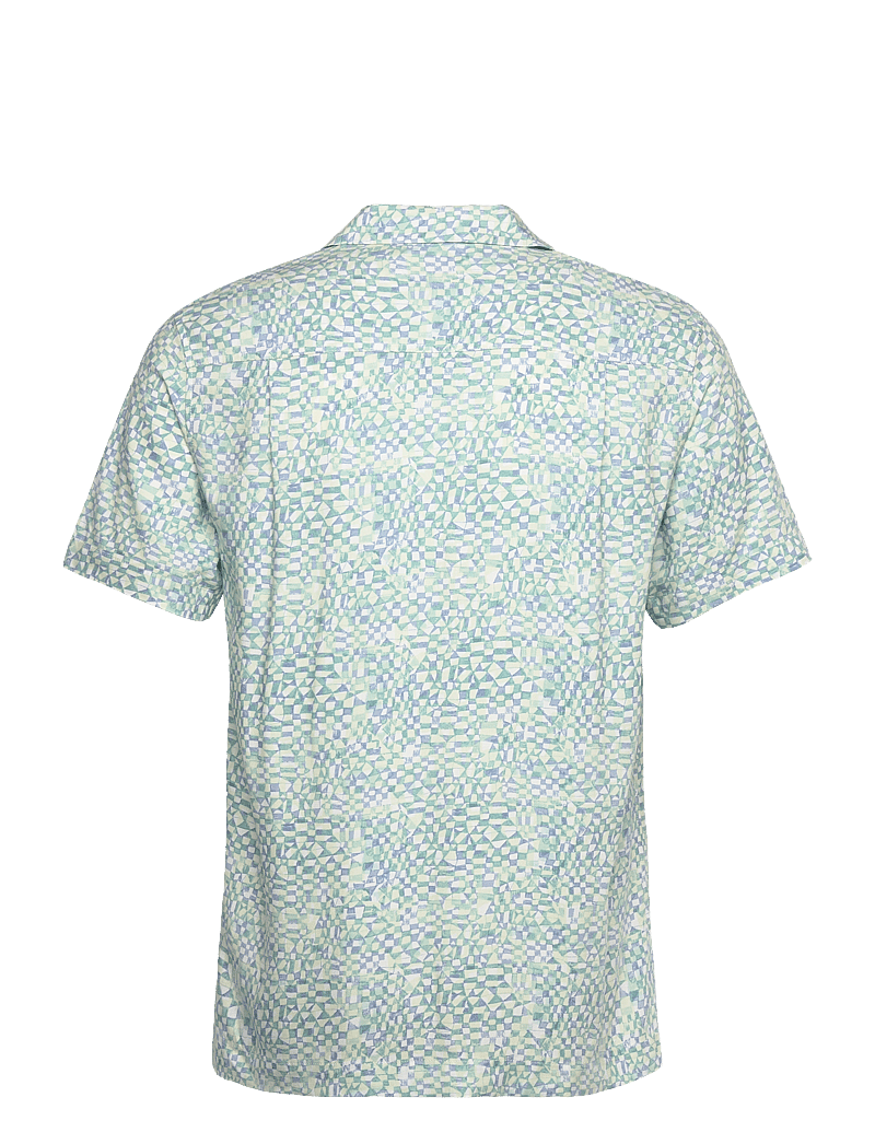 Scotch & Soda - AOP short-sleeved regular fit viscose shirt - kurzarmhemden - luna ditsy green aop - 1