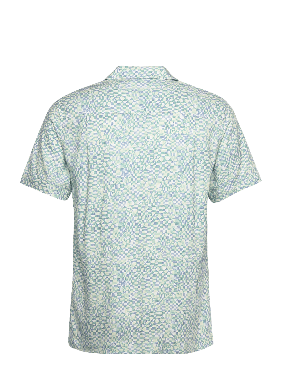 Scotch & Soda - AOP short-sleeved regular fit viscose shirt - kurzarmhemden - luna ditsy green aop - 1