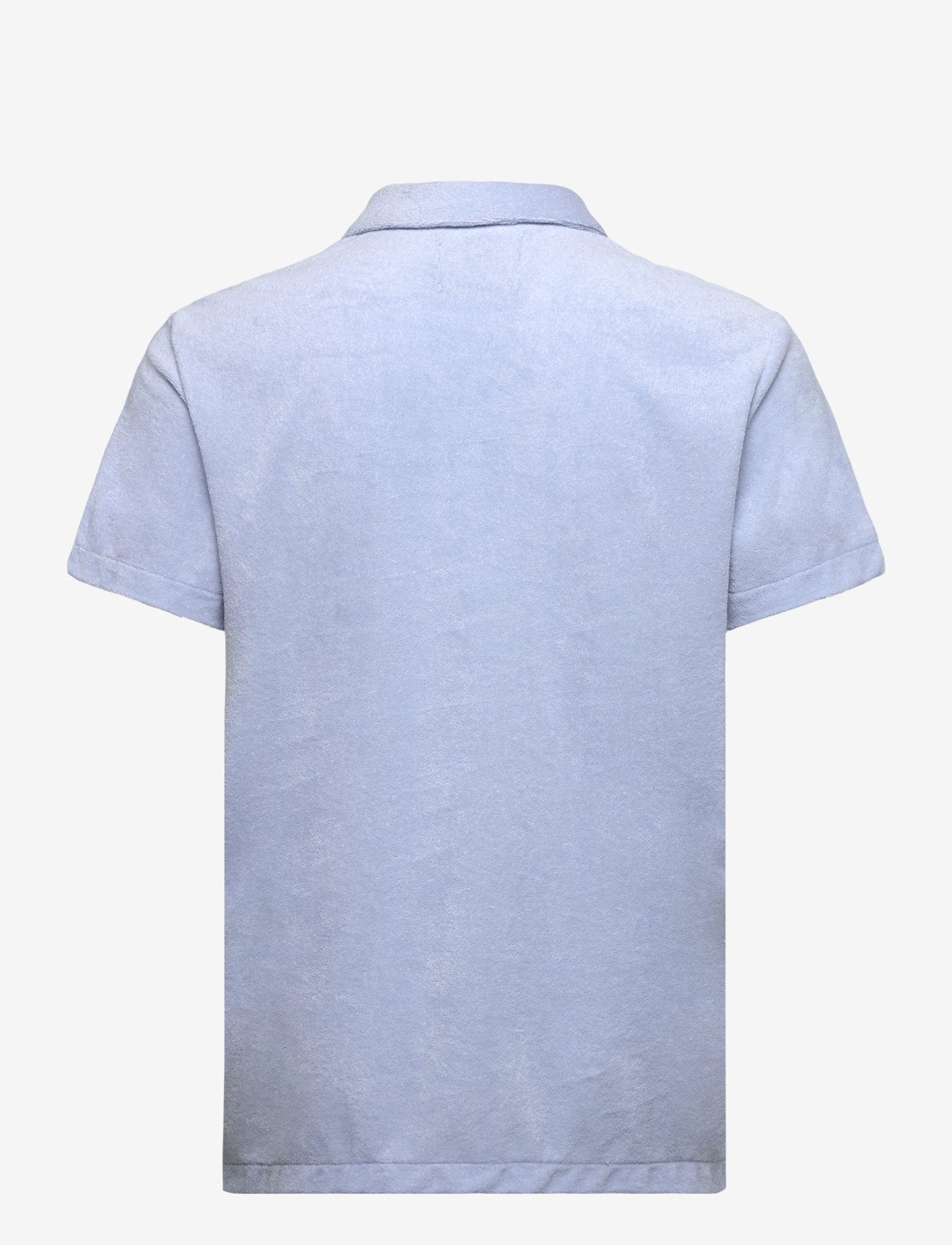 Scotch & Soda - Short-sleeved regular fit towelling shirt - short-sleeved polos - sky blue - 1