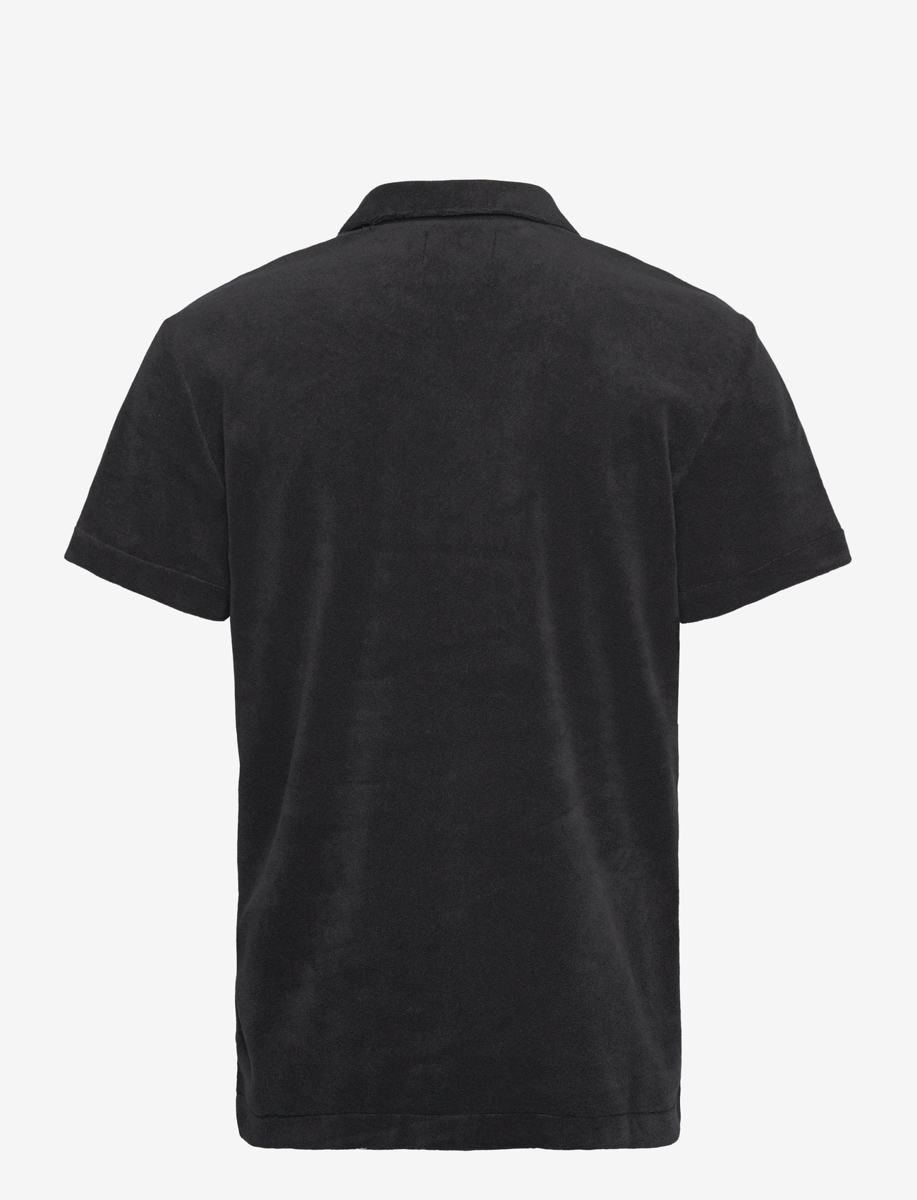 Scotch & Soda - Short-sleeved regular fit towelling shirt - lühikeste varrukatega polod - washed black - 1