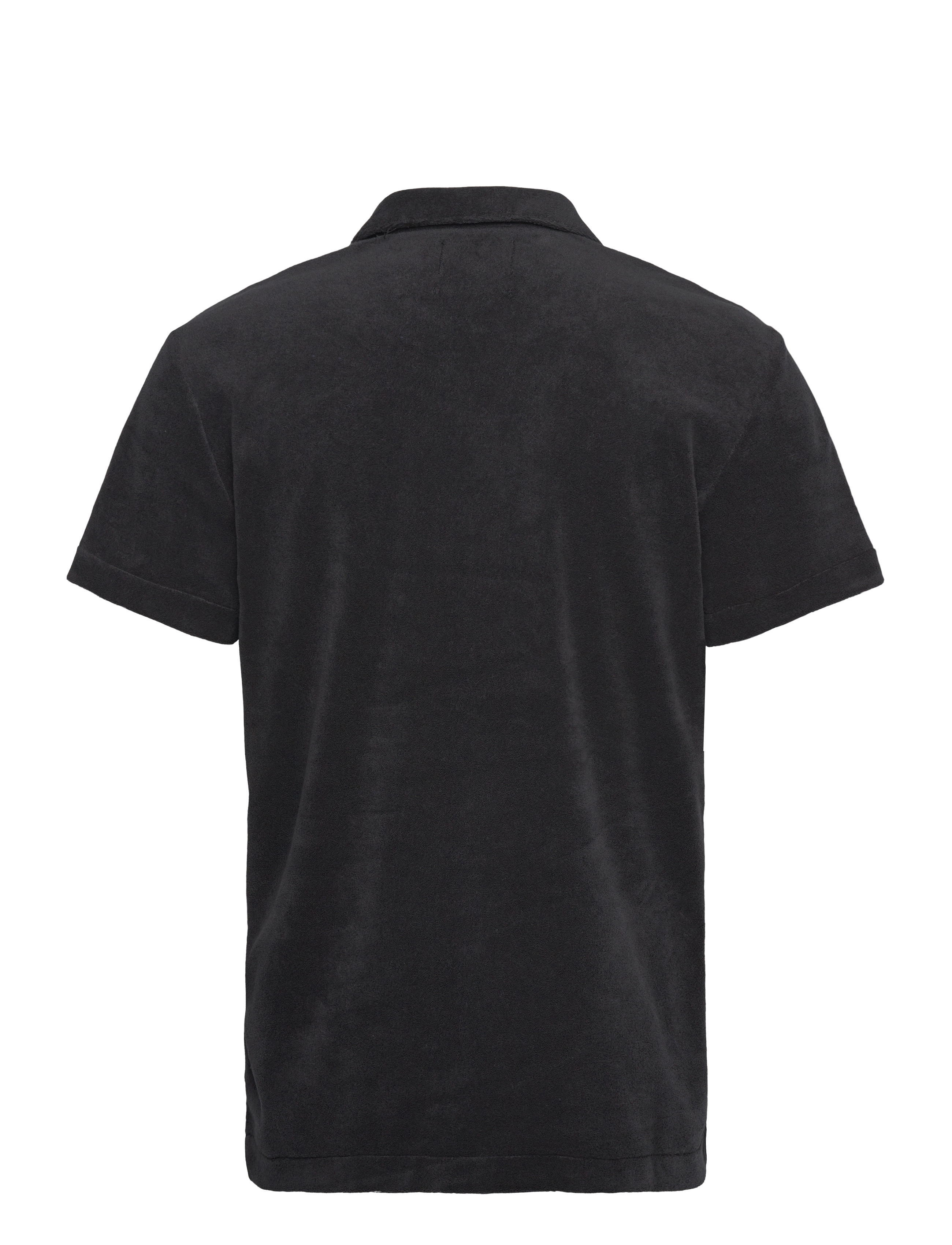 Scotch & Soda - Short-sleeved regular fit towelling shirt - polos à manches courtes - washed black - 1
