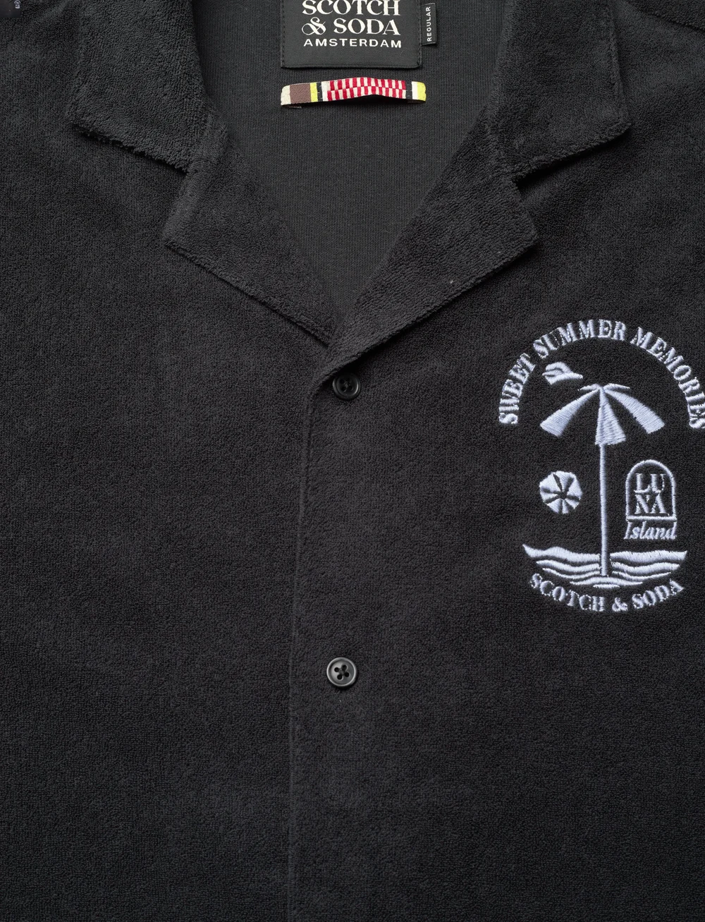 Scotch & Soda - Short-sleeved regular fit towelling shirt - korte mouwen - washed black - 2