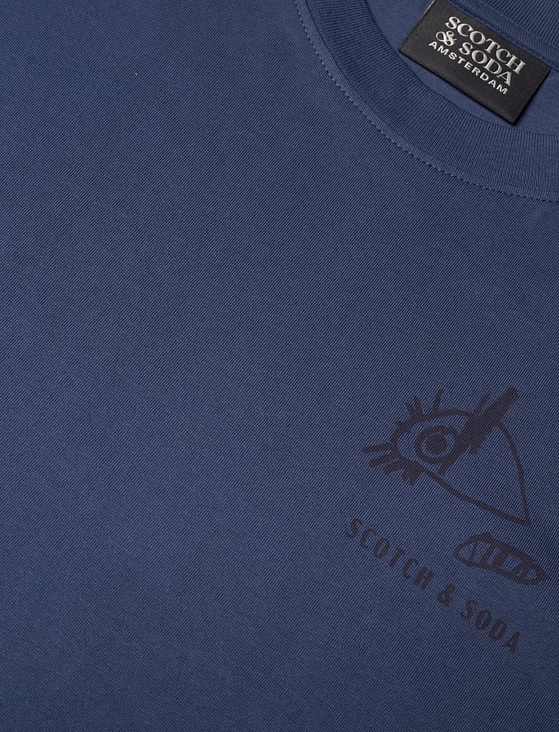 Scotch & Soda - Regular fit front and back artwork T-shirt - lühikeste varrukatega t-särgid - atlantic blue - 2