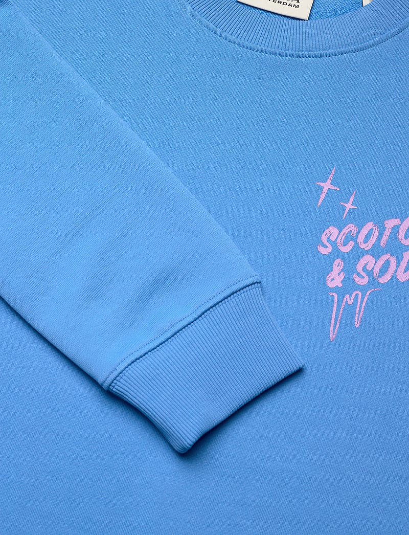 Scotch & Soda - Regular fit left chest logo sweatshirt - sweatshirts - aqua blue - 2