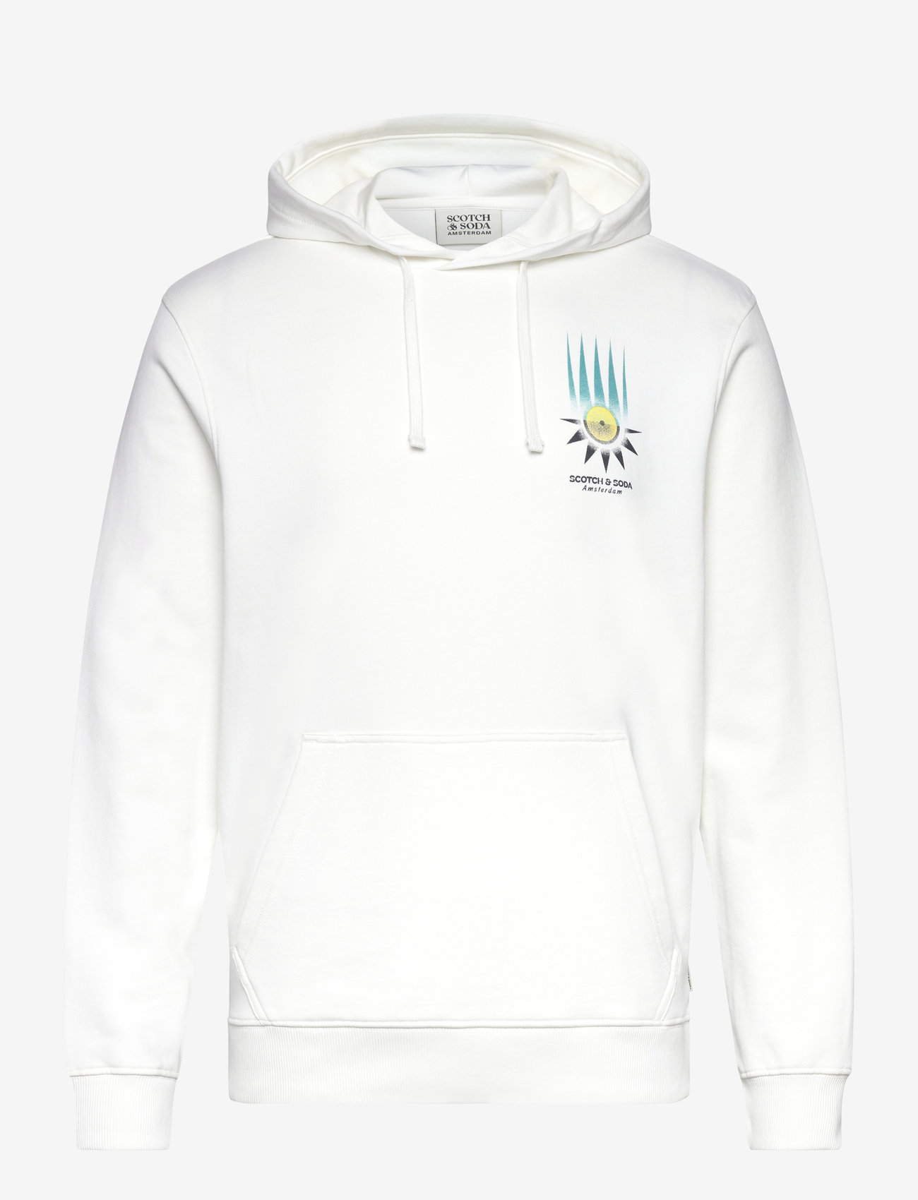 Scotch & Soda - Regular fit front and back artwork hoodie - hoodies - swan - 0