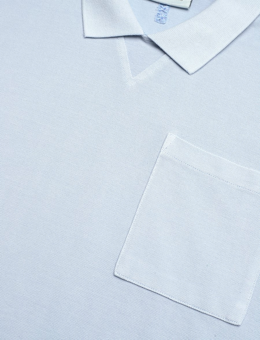 Scotch & Soda - Washed chest pocket relaxed-fit polo - kortærmede poloer - shirting blue - 2