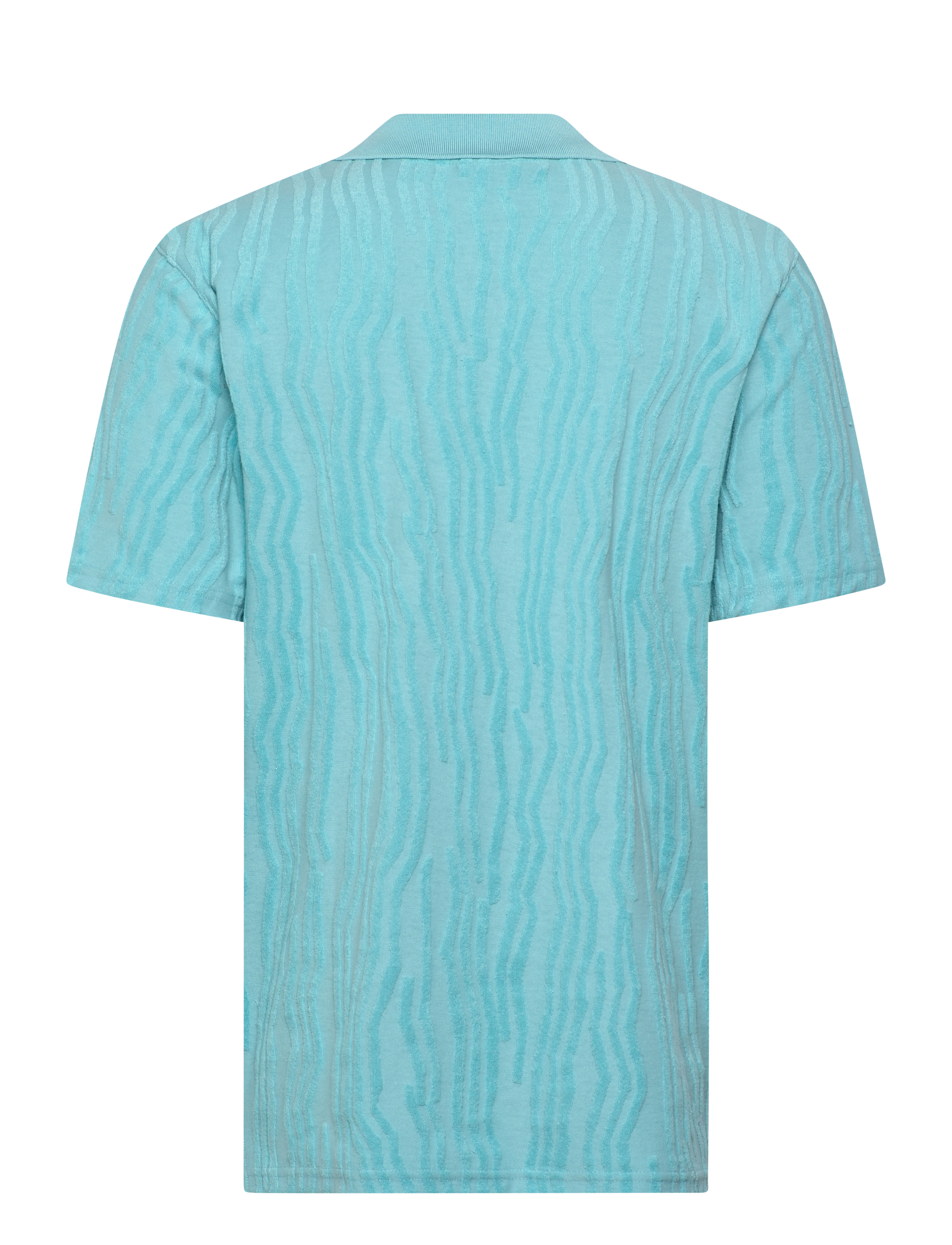 Scotch & Soda - Jacquard cotton terry relaxed-fit polo - kurzärmelig - sea blue - 1