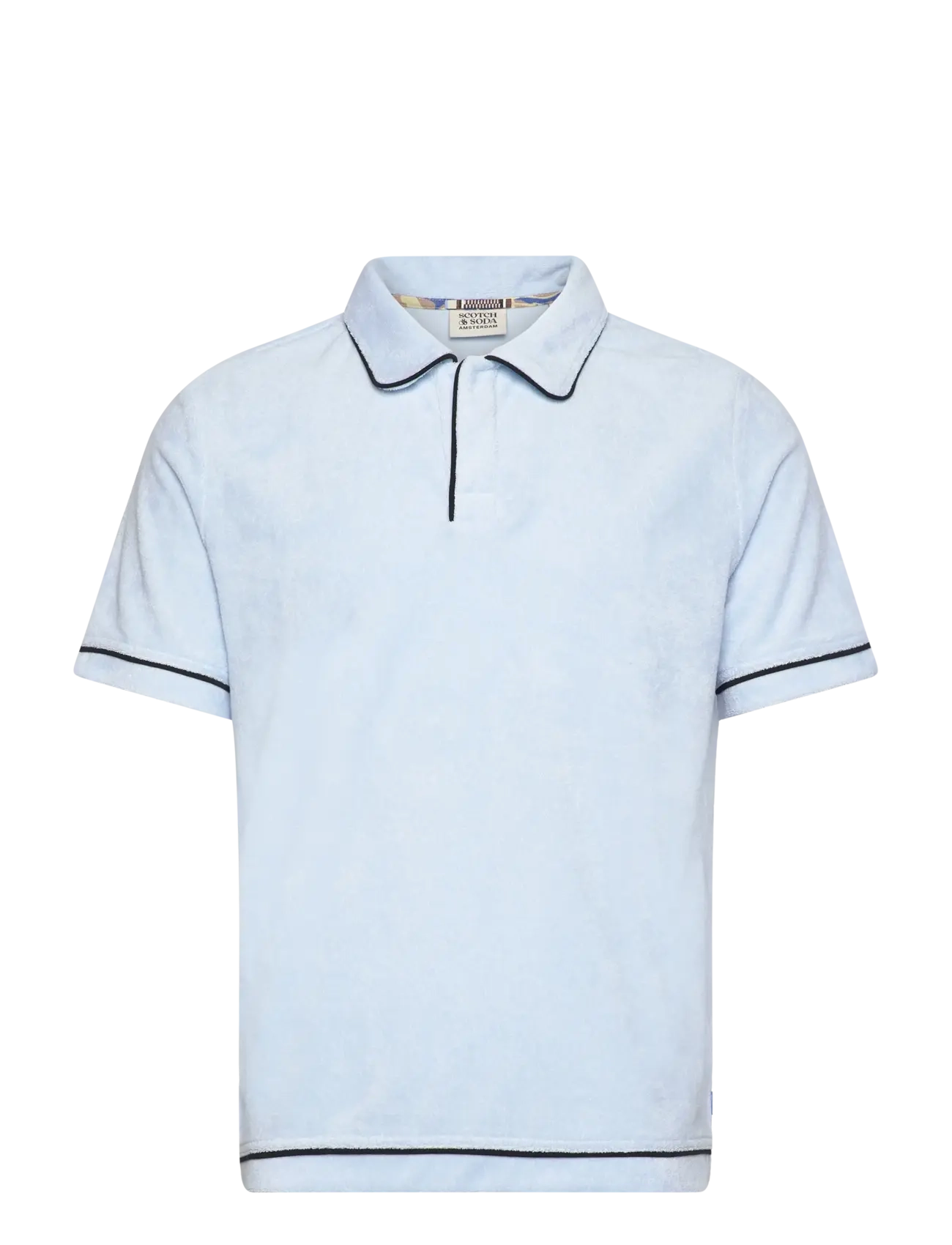 Scotch & Soda Towelling relaxed-fit polo - Poloer - LIGHT SHIRTING BLUE / blue
