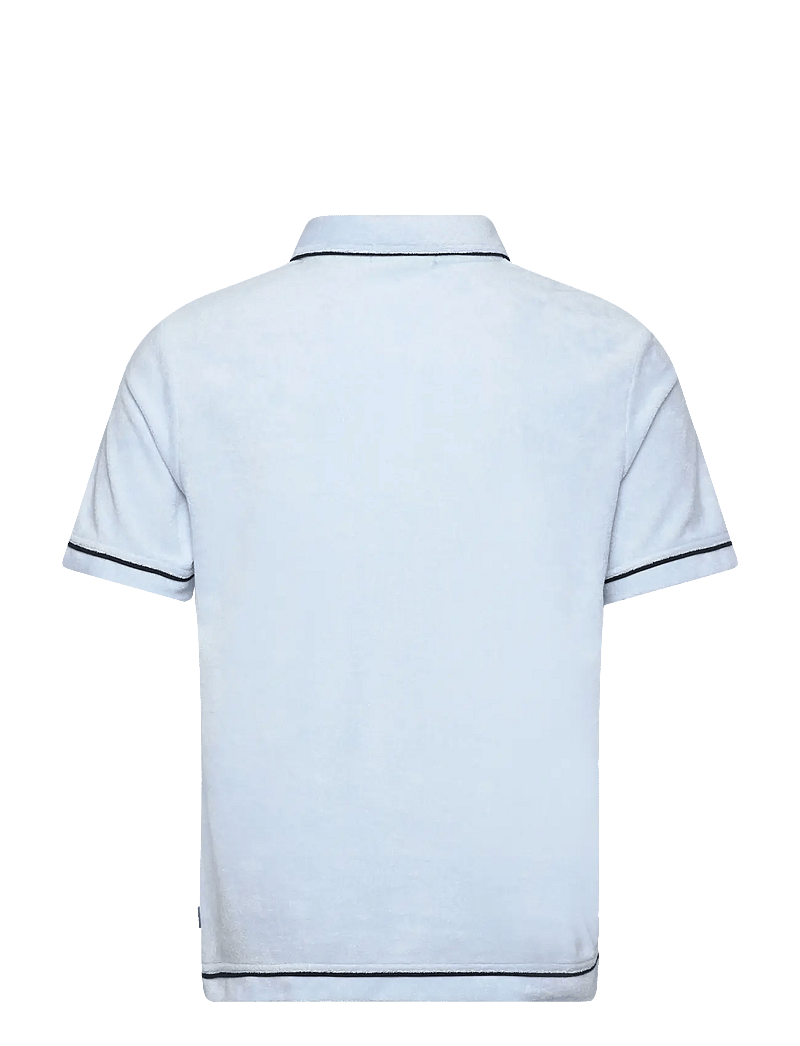 Scotch & Soda - Towelling relaxed-fit polo - kortærmede poloer - light shirting blue - 1