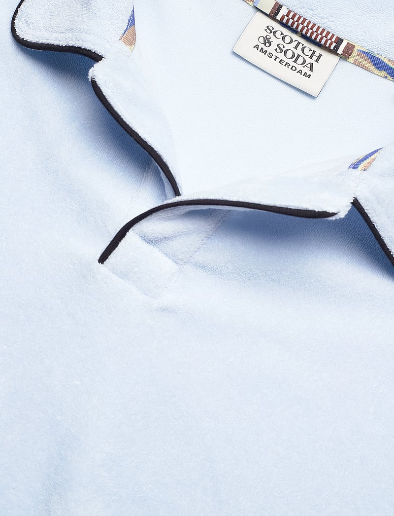 Scotch & Soda - Towelling relaxed-fit polo - kortærmede poloer - light shirting blue - 2