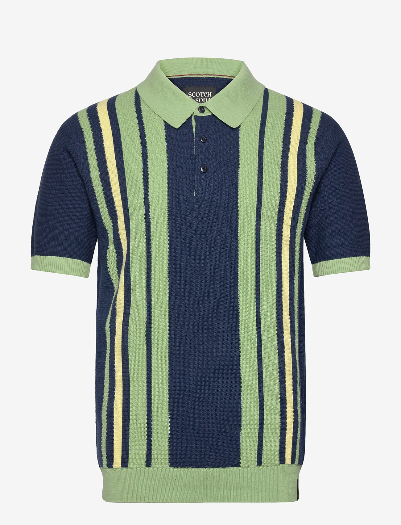 Scotch & Soda - Structured knitted regular fit polo - atlantic blue - 0