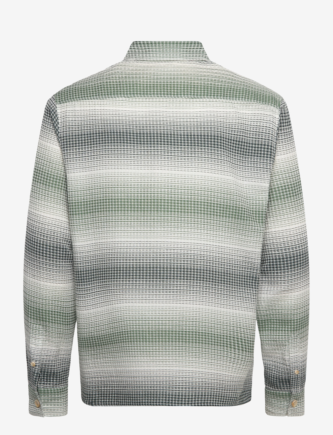 Scotch & Soda - Relaxed Fit Stripe Waffle Shirt - amsterdam green stripe - 1