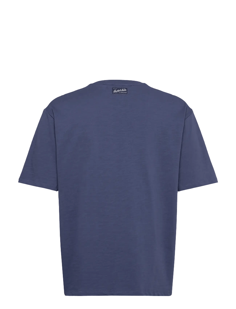 Scotch & Soda - Loose fit applique T-shirt - lühikeste varrukatega t-särgid - atlantic blue - 1