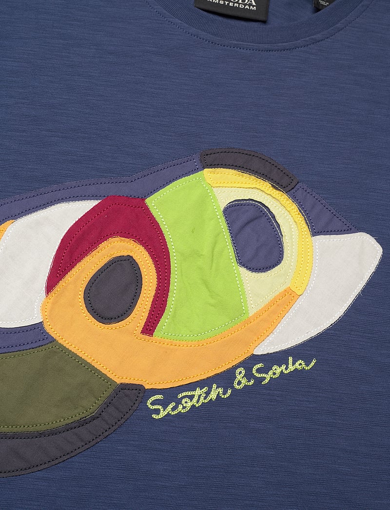 Scotch & Soda - Loose fit applique T-shirt - lühikeste varrukatega t-särgid - atlantic blue - 2