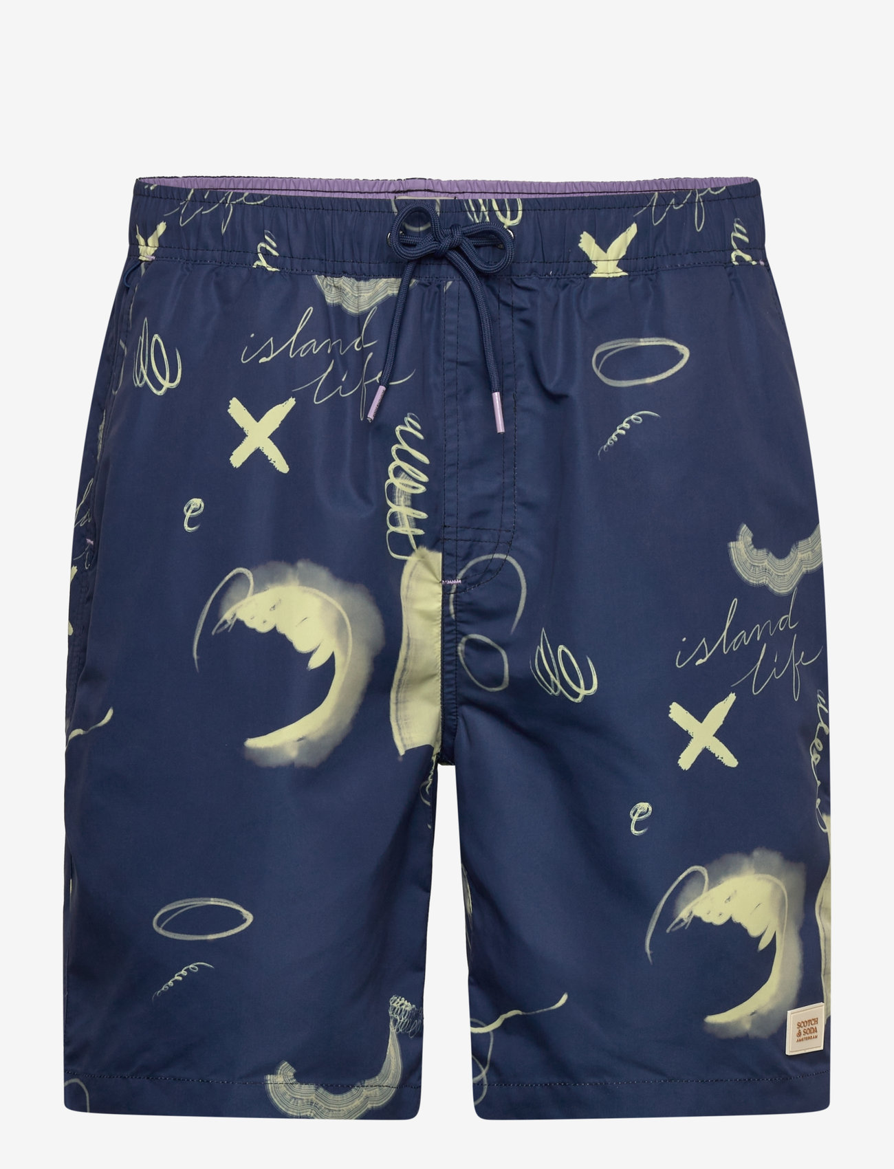 Scotch & Soda - Printed long-length swimshort - badshorts - abstracts atlantic blue - 0