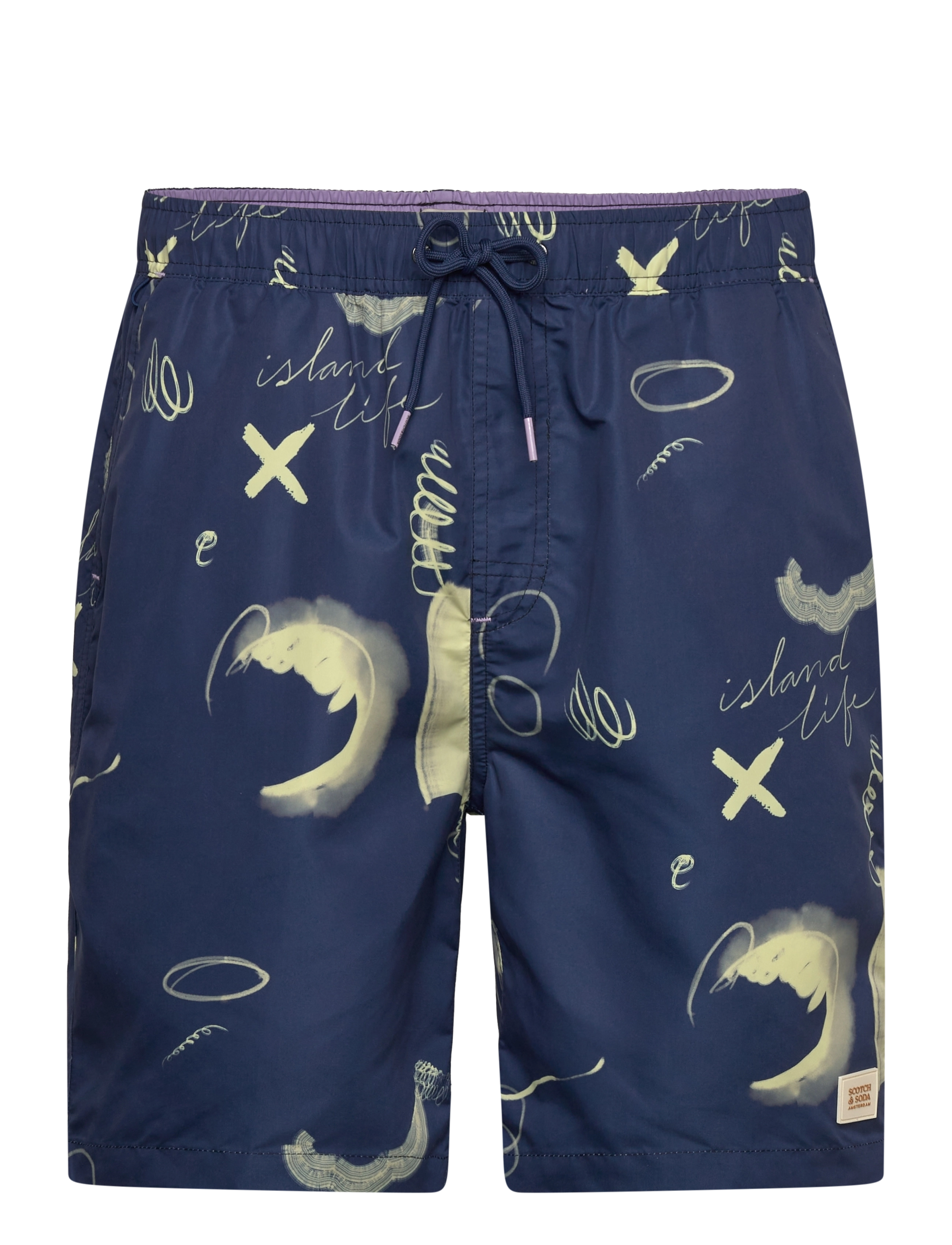 Scotch & Soda Printed long-length swimshort - Bademode - ABSTRACTS ATLANTIC BLUE / blue