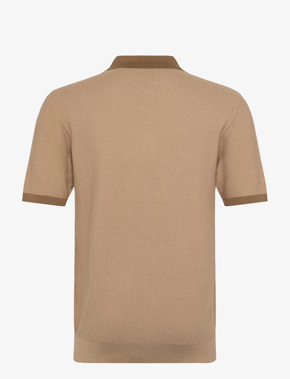 Scotch & Soda - Structured Knitted Solid Polo - lühikeste varrukatega polod - sand - 1