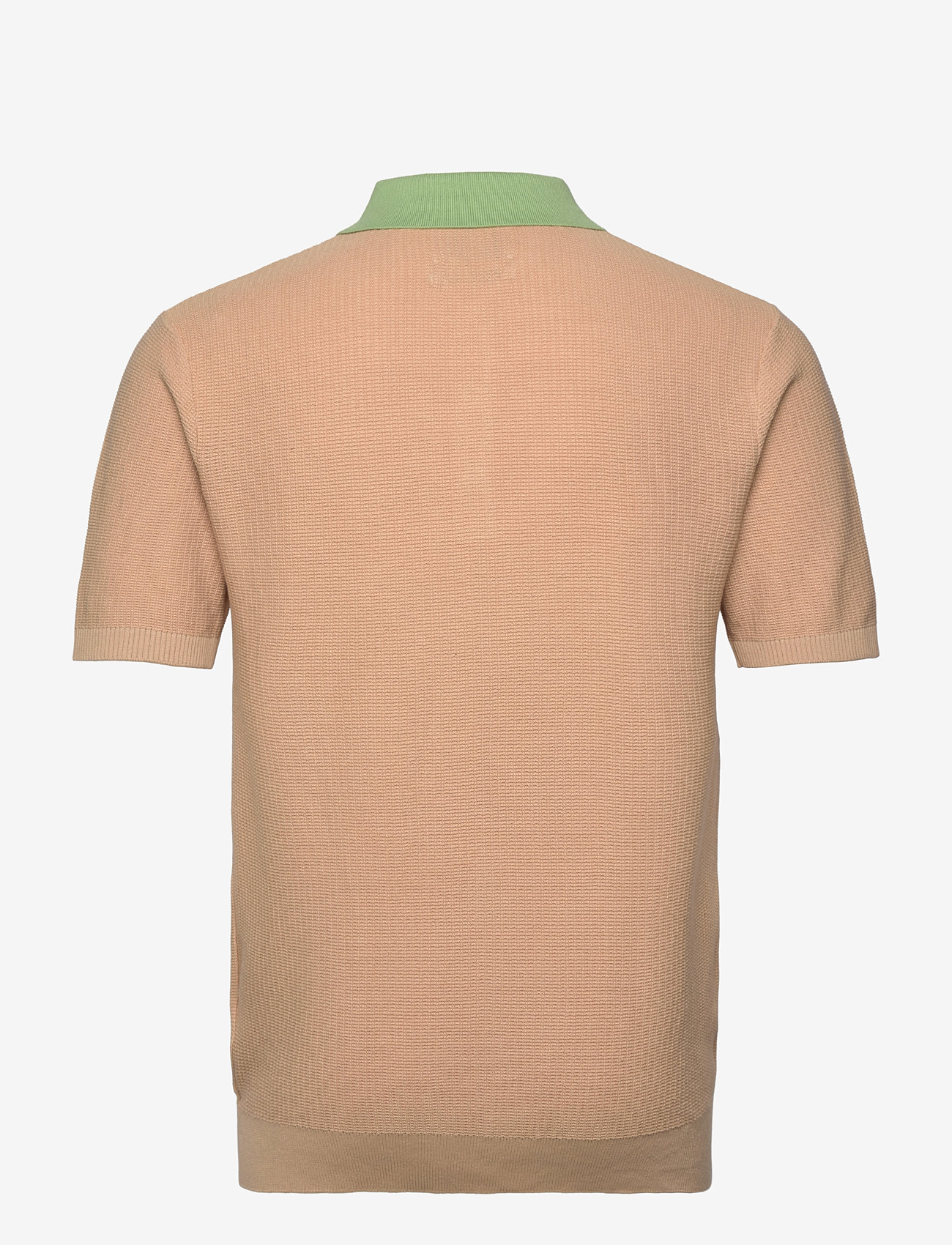Scotch & Soda - Structured knitted polo - kurzärmelig - soft camel - 1