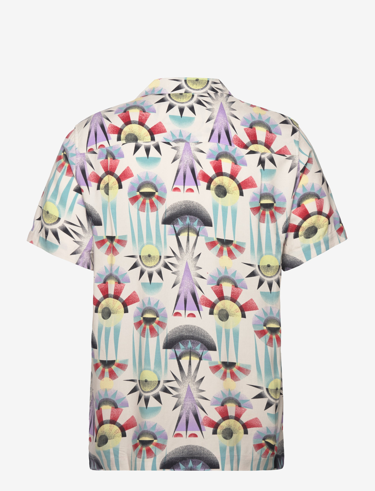 Scotch & Soda - AOP short-sleeved regular fit viscose shirt - kortærmede skjorter - luna pier white aop - 1